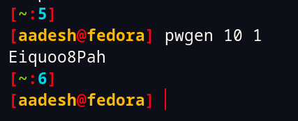 Generating A Password Using Pwgen