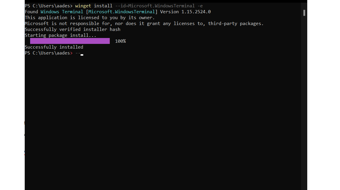 Install Windows Terminal Using The Winget Command