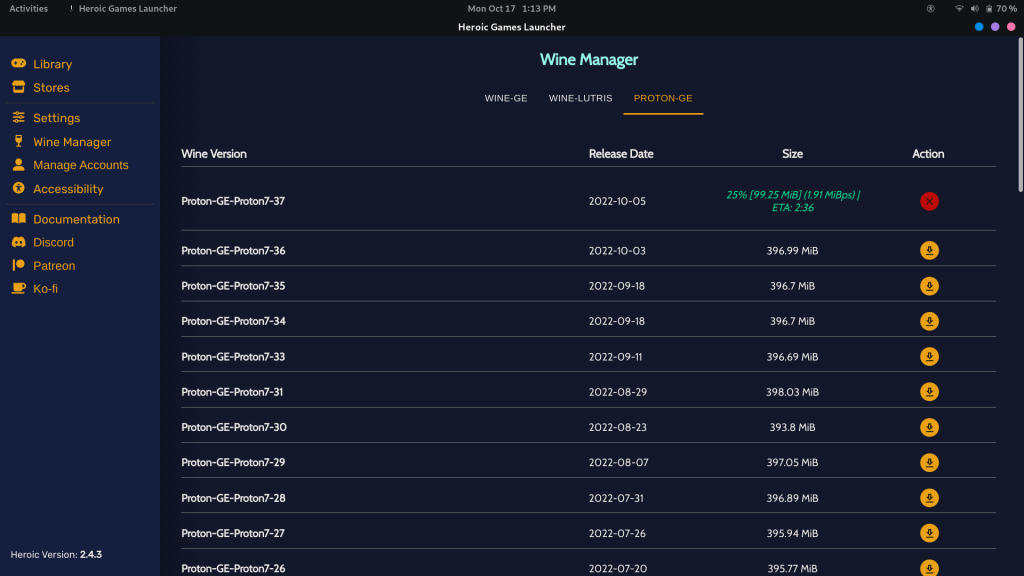 Install The Latest Wine And ProtonGE From Wine Manager