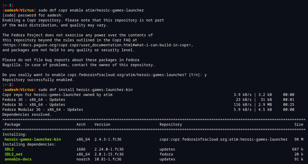 Installing Heroic Games Launcher On Fedora