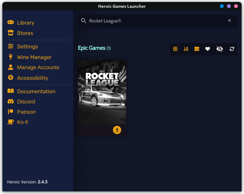 Installing Rocket League