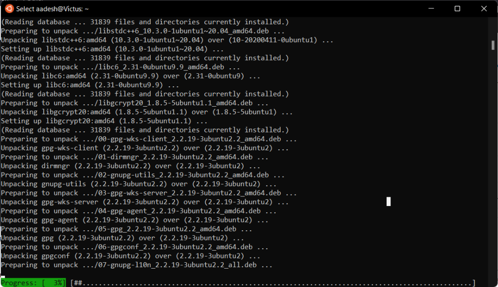 Updating Ubuntu on WSL2