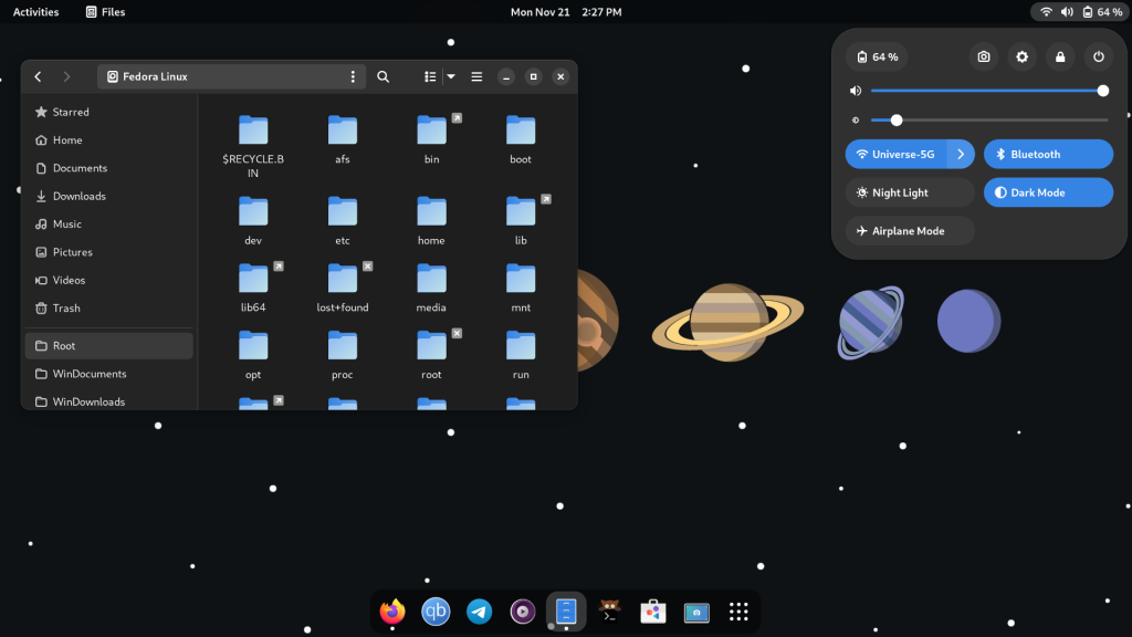 Default GNOME Dark Theme