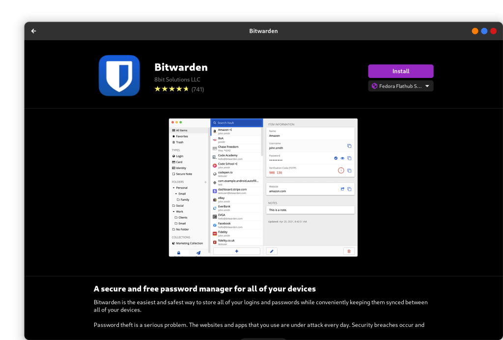 Installing Bitwarden From Flathub