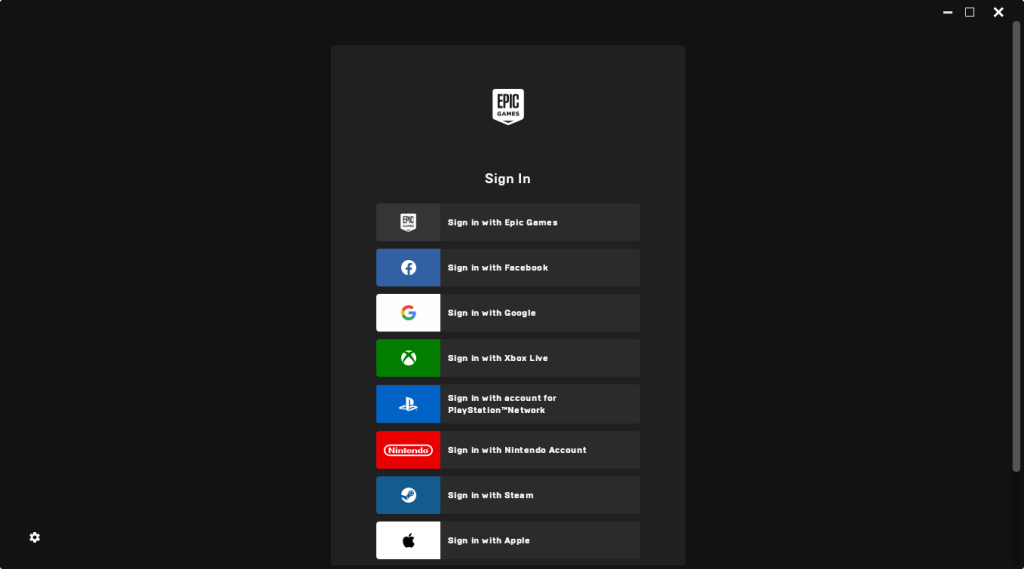 Sign In With Your Epic Games ID