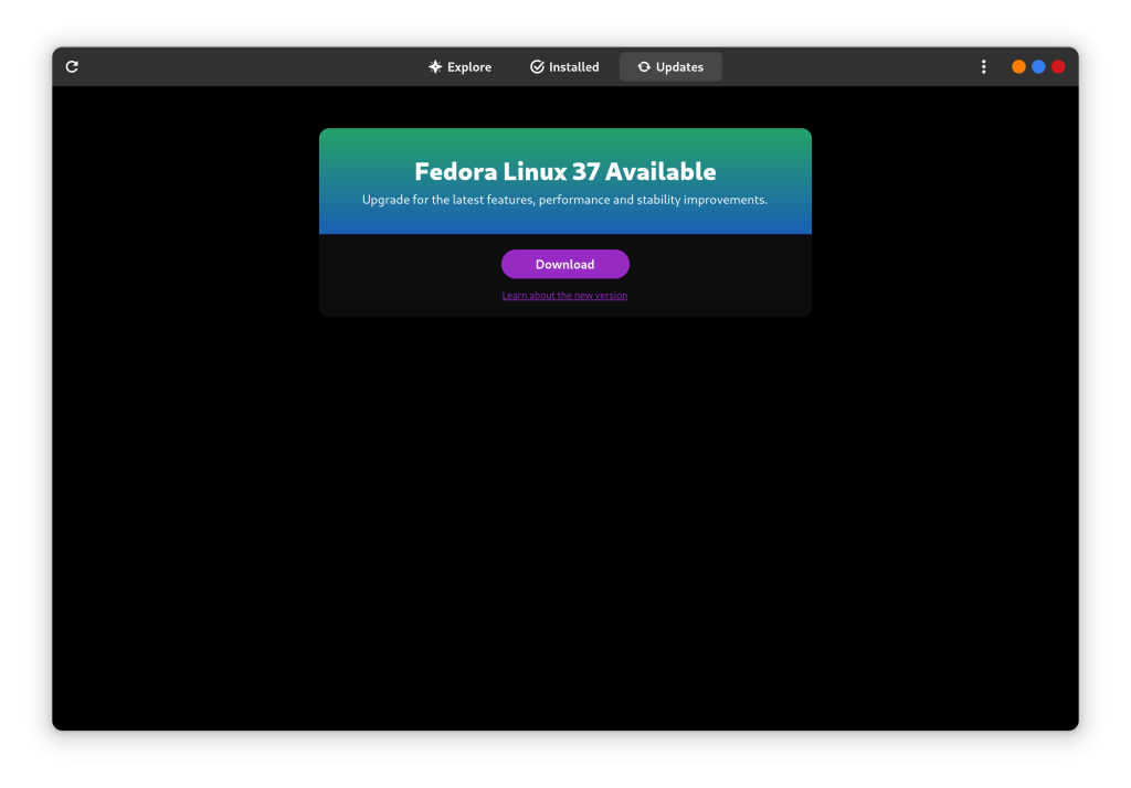 Update To Fedora 37 Using GNOME Software
