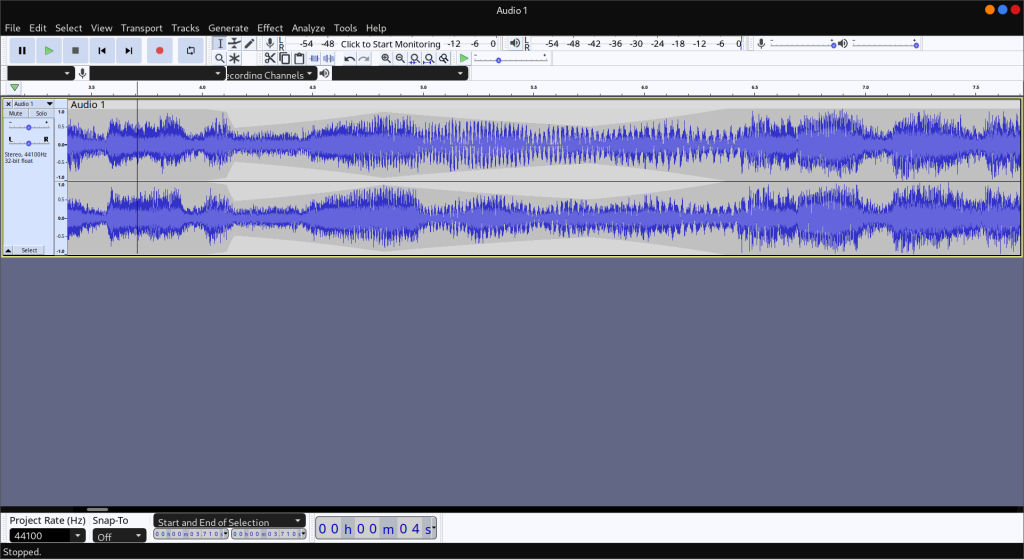 Using The Envelope Tool To Modify Volume Of Audio At Different Time Period