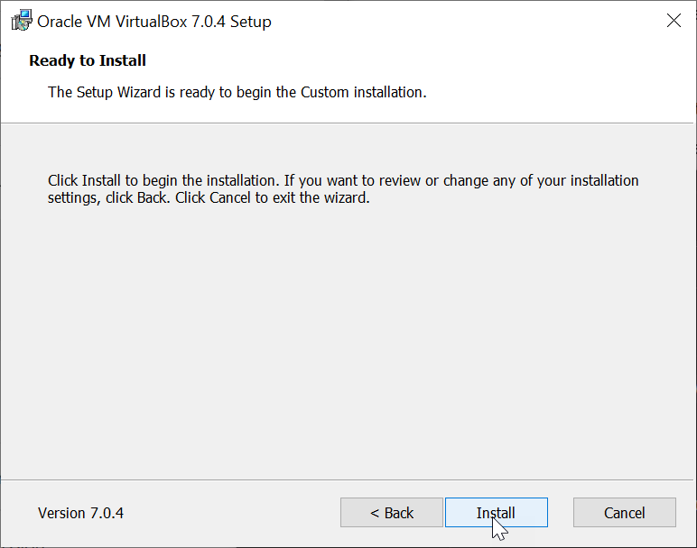 Virtualbox Install Screen 5