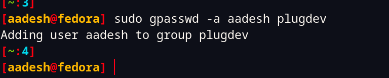 Add User To The PlugDev Group