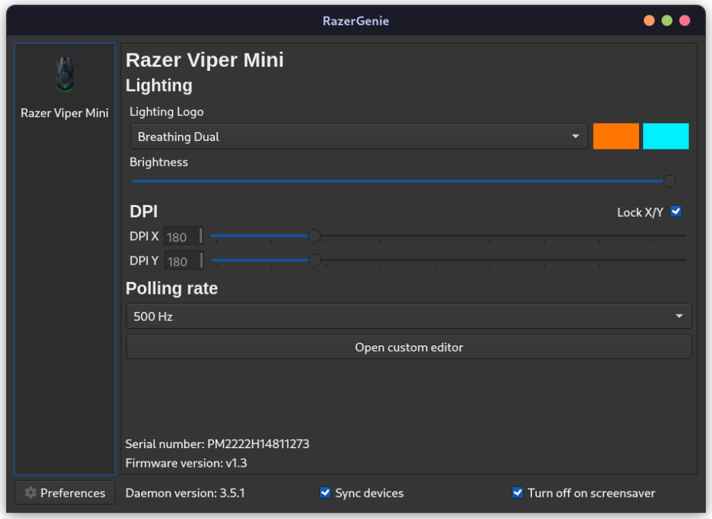 Configuring Mouse RGB Using Razergenie