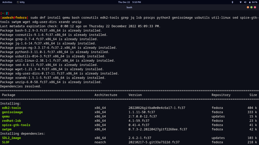 Installing QuickEMU On Fedora Workstation