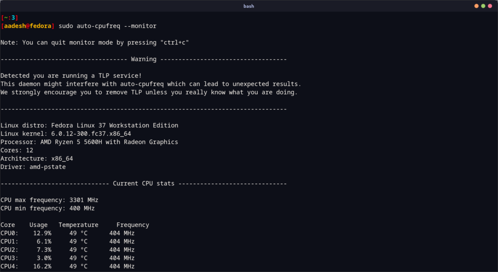 Monitor The System Resource Usage Without Enabling The Daemon