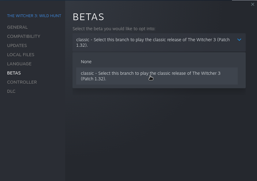 Select The Beta Version To Install The Classic Edition Of This Game