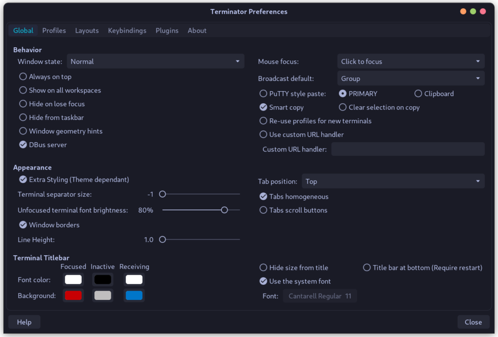 You Can Change Various Settings For This Terminal