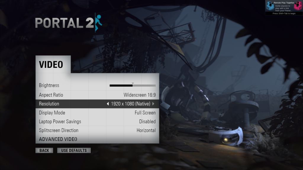 On Xorg There Is No Scaling Therefore Portal 2 Is Running Fine