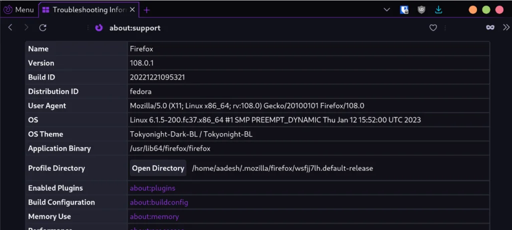 Open Your Firefox Profiles Directory
