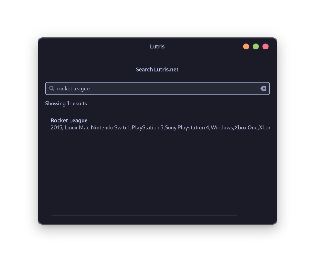 Searching Games On Lutris
