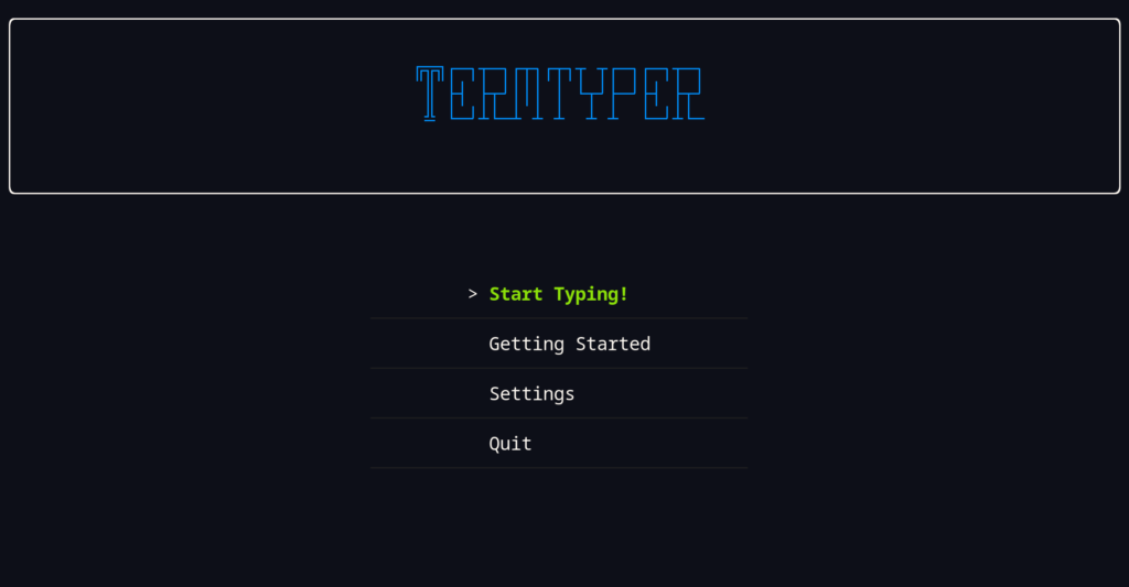 Termtyper Interface