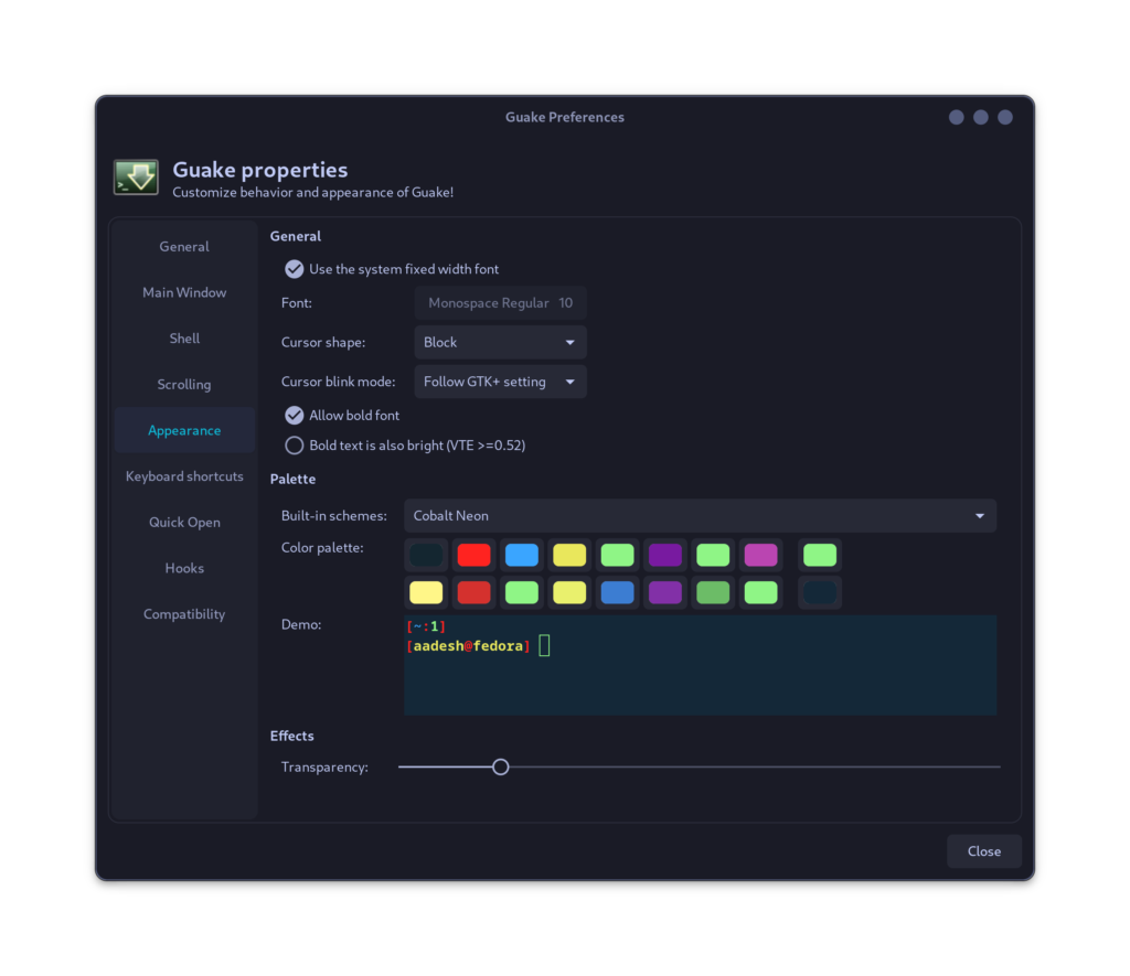 Appearance Of The Terminal Can Also Be Changed