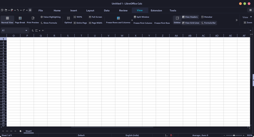 Calc With Tabbed Interface