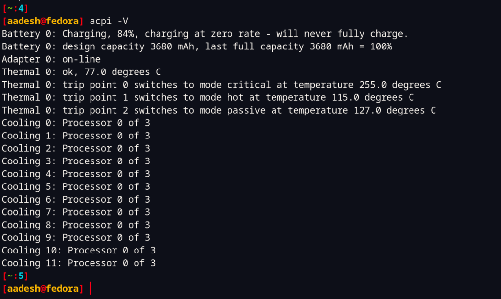 Checking Laptops Battery Health Using The ACPI Commannd