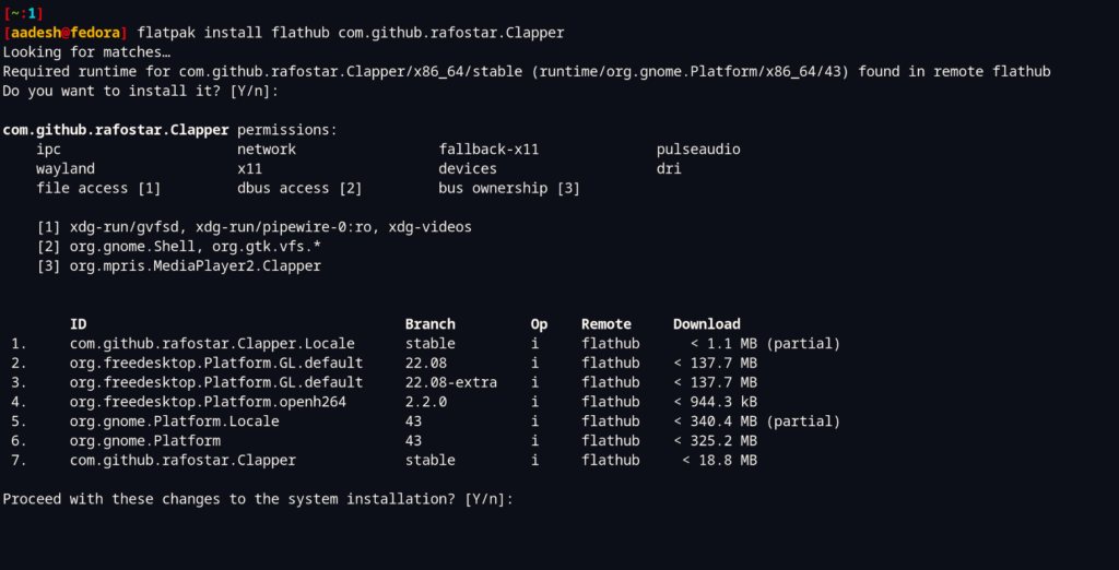 Installing The Application On Fedora Using Flatpak