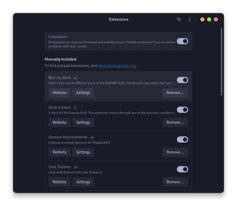 Open Extension Settings From Gnome Extensions