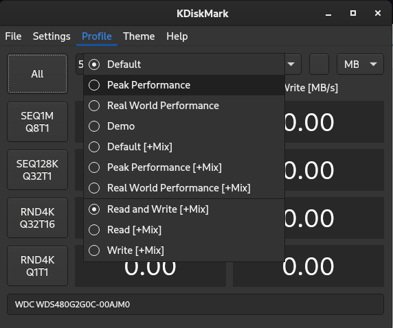 Different Testing Metrics Can Also Be Set From The Profiles Settings