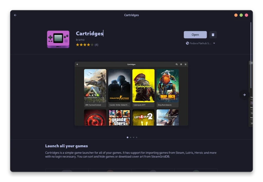 Cartridges – A Simple game Launcher for Linux - LinuxForDevices
