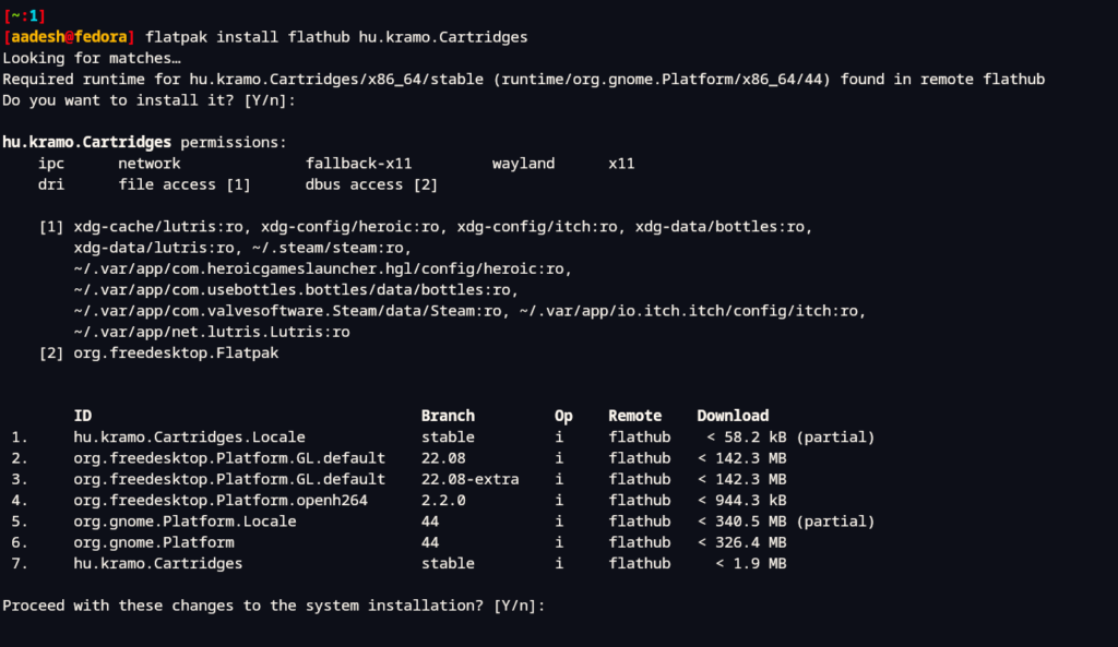 Installing Cartridges Via Flathub On Linux