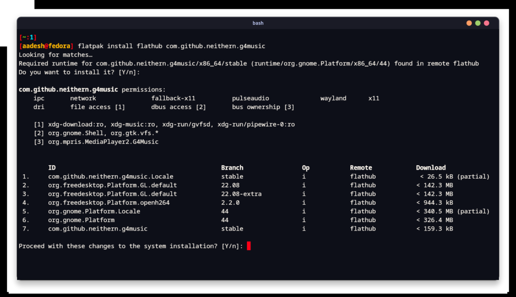 Installing G4Music Via Flathub