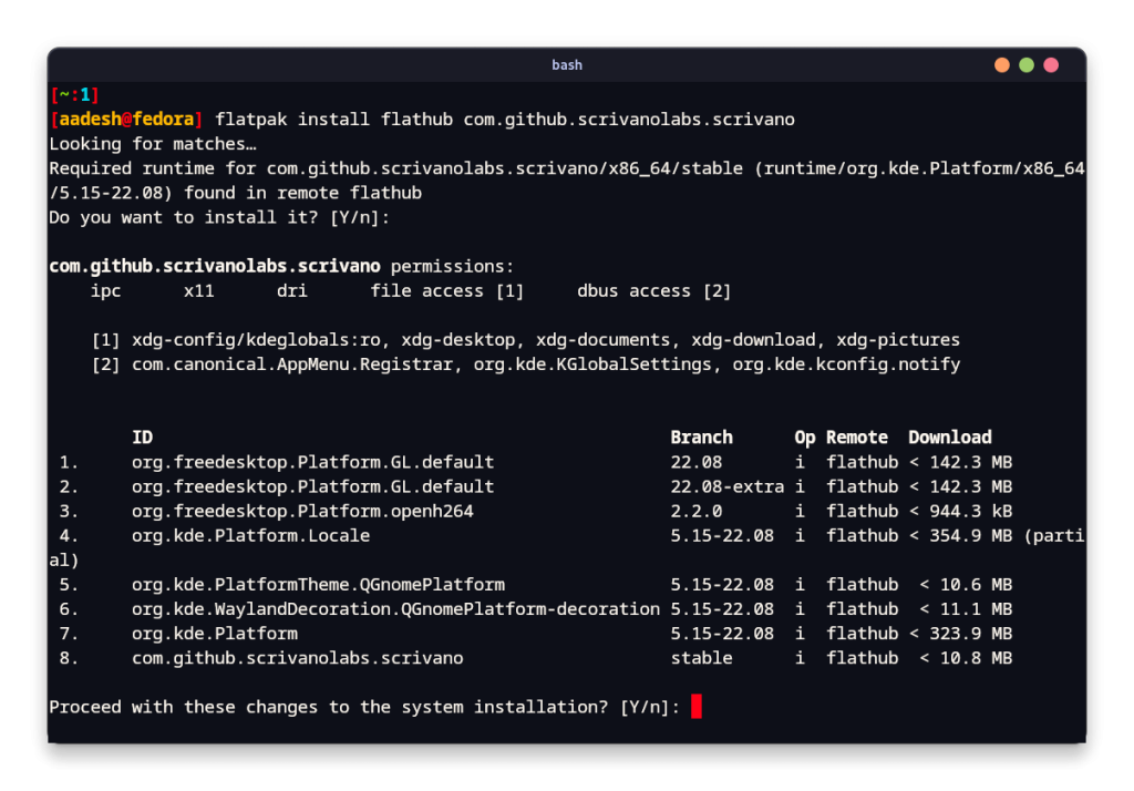 Installing Scrivano On Fedora