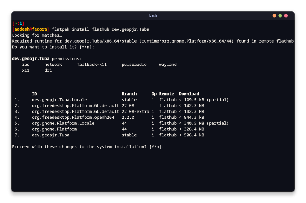 Installing Tuba From Flathub On Fedora Workstation