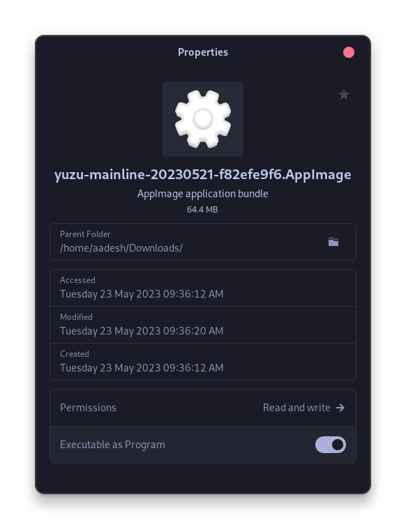 Mark The Appimage As Executable