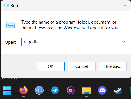 Open Regedit From The Run Menu