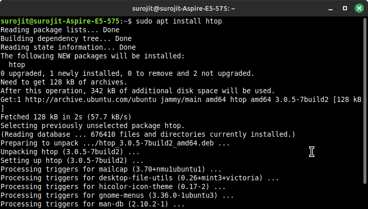 Installing Htop