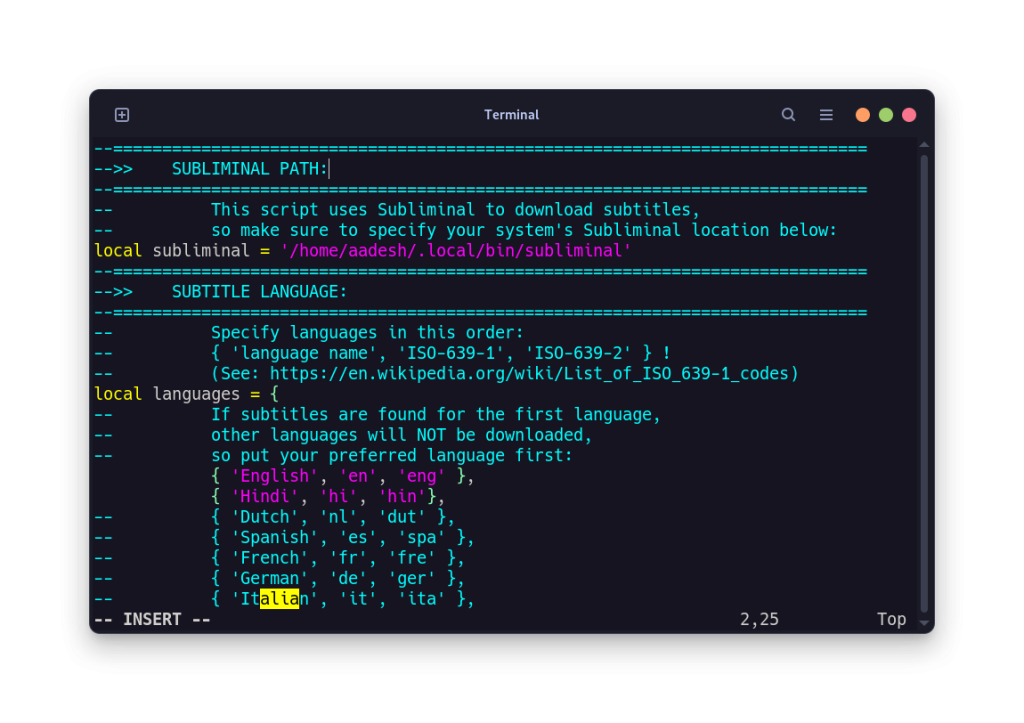 Add Subliminal Path To The Beginning Of The Script