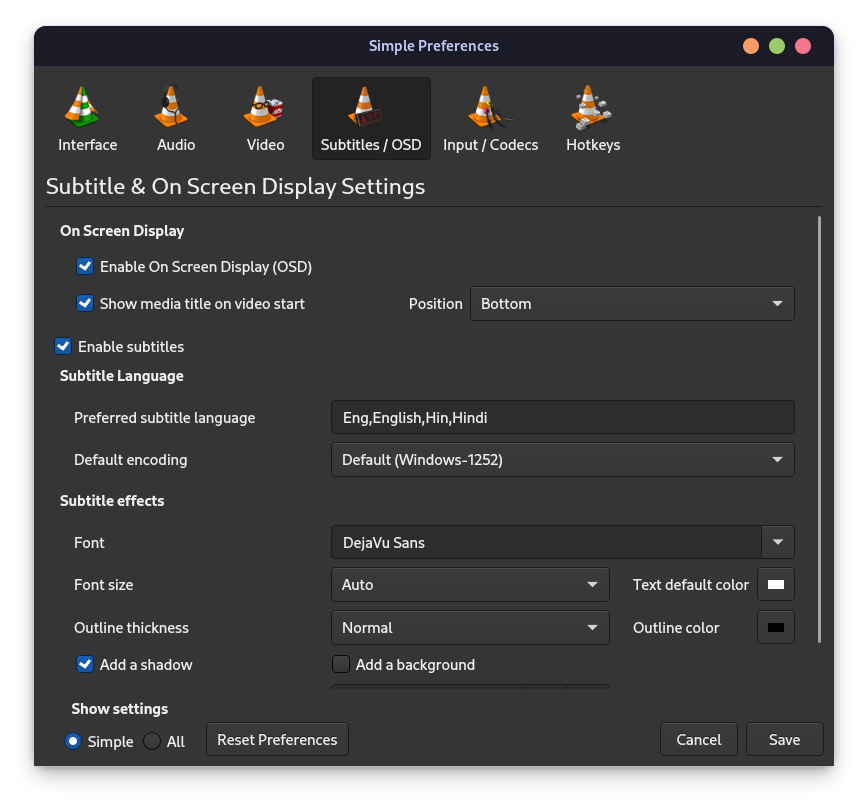 Add Preferred Subtitle Language In The Settings