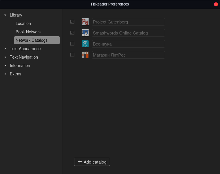FBreader Catalog