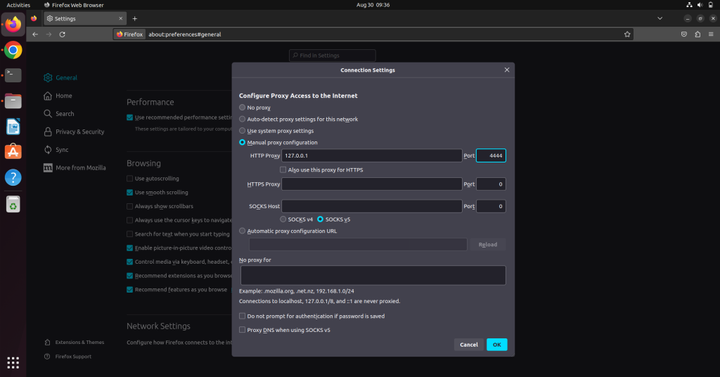 Firefox Manual Proxy