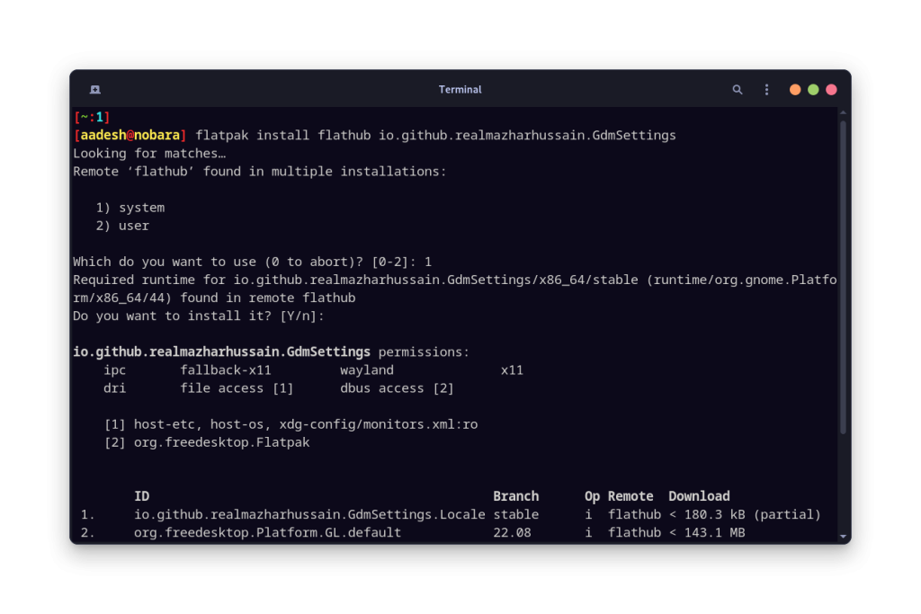 Installing Login Manager Settings From Flathub