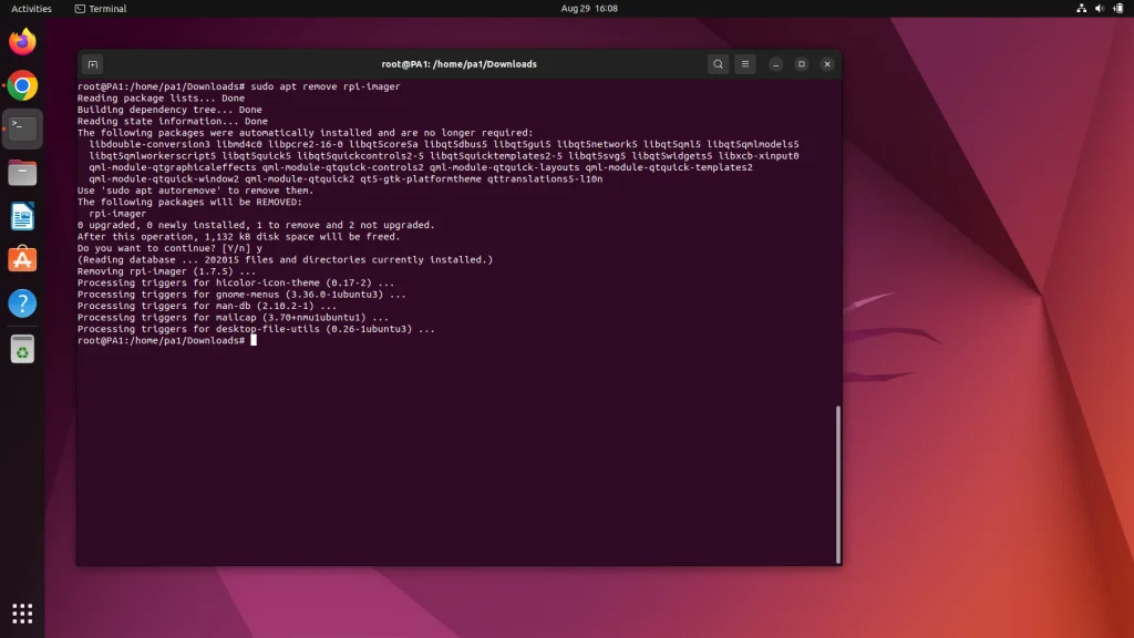 Remove Rpi Imager