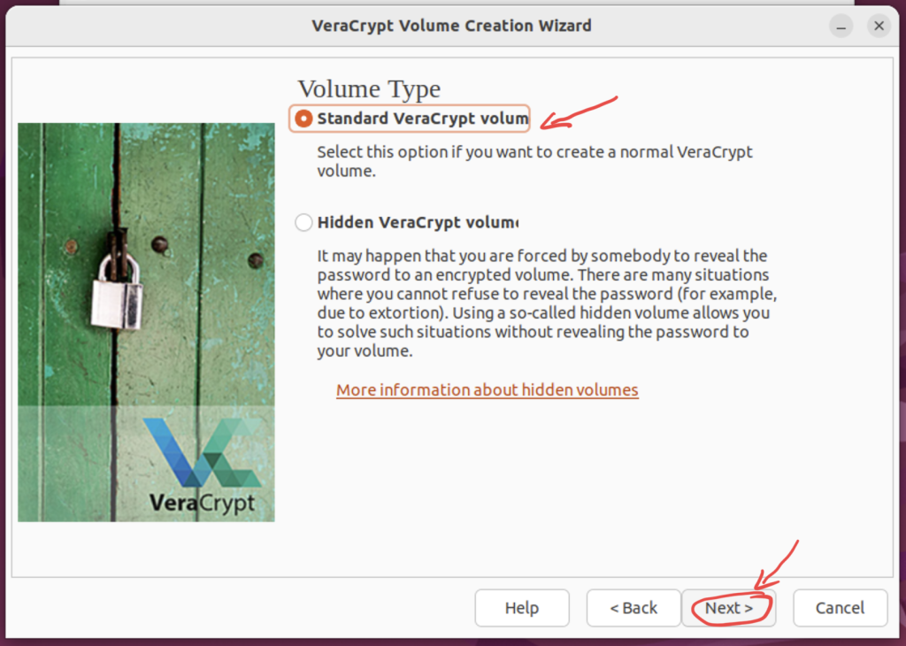 Veracypt Volume Creation Wizard