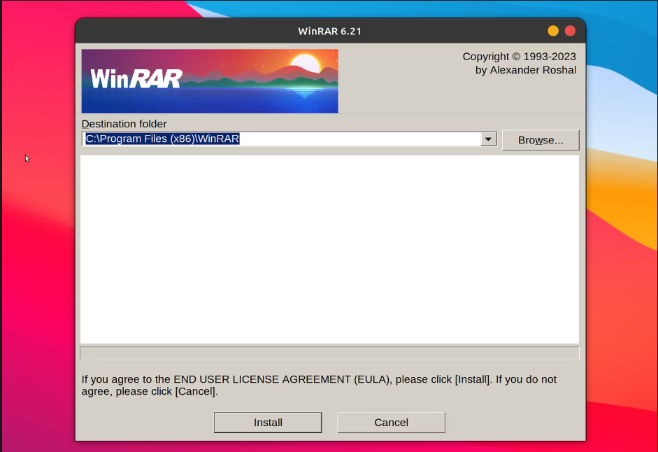 Winrar Setup