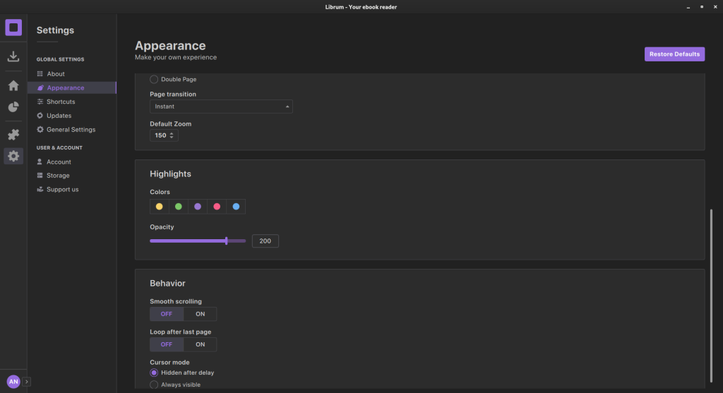 Highlight Color And Behaviour Can Be Changed