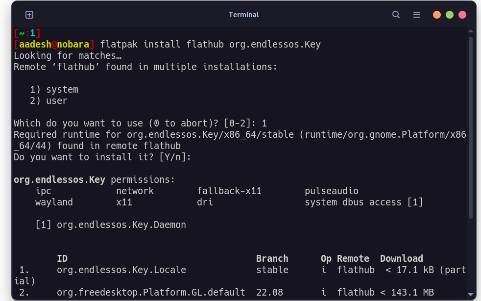 Installing Endless Key From Flathub