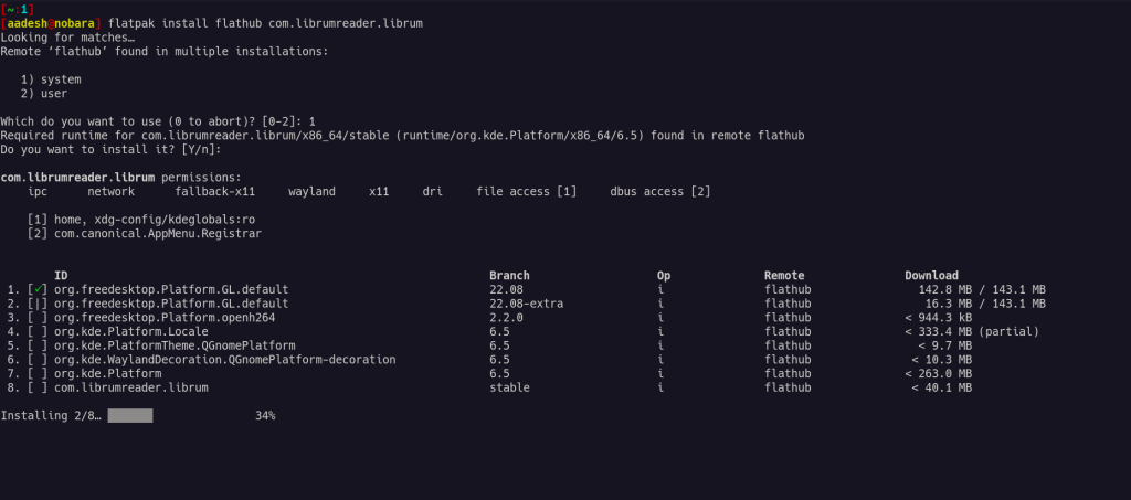 Installing Librum On Nobara Linux