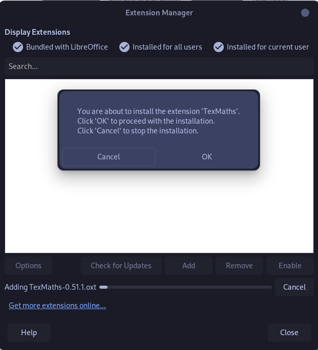 LibreOffice Will Prompt You To Confirm While Adding Extensions