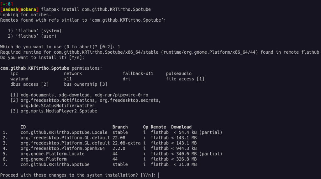 Installing Spotube From Flathub