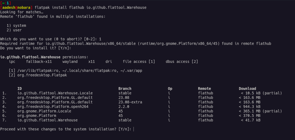 Installing Warehouse From Flathub